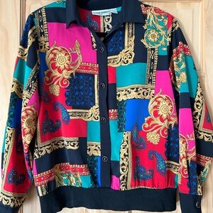 Beautiful Vintage Alfred Dunner Blouse. Size 12 Petite (runs small).